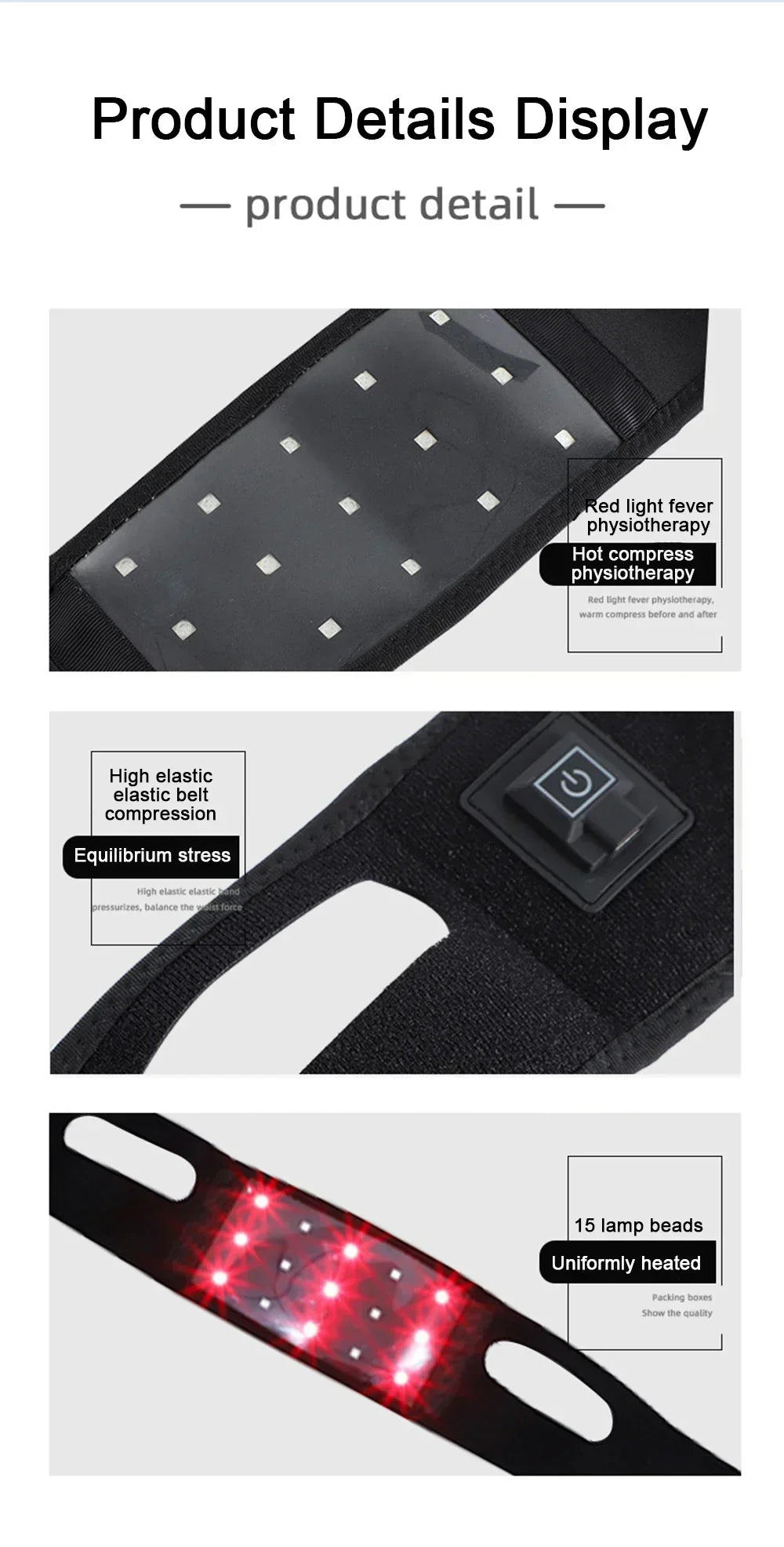 LED Red Light Therapy Belt 660&850 nm Facial Neck Massager Lift Chin Laser Lipo Near Infrared Skincare Beauty Tool Fashion Pad