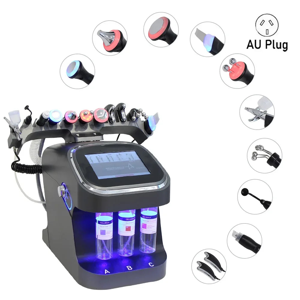 2025 10 in 1 Hydro Dermabrasion Machine Facial Deep Cleaning Eye Lifting Water Oxygen Spray Skin Care Bubble SPA Beauty Device