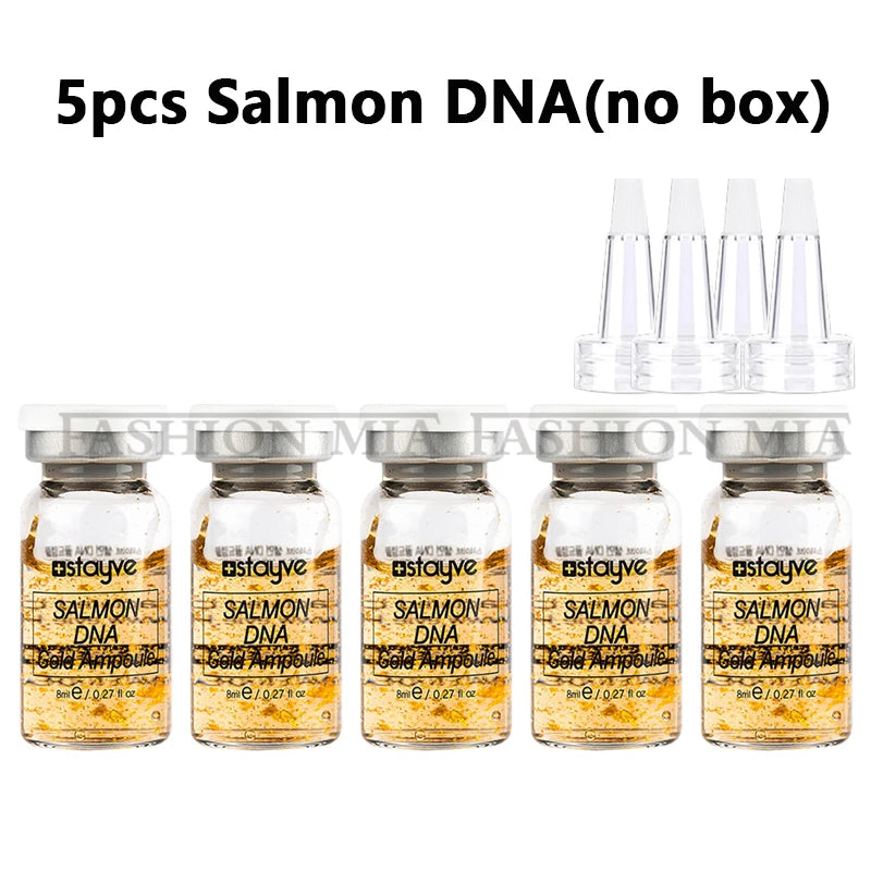 Stayve 8ml Salmon DNA Gold Ampoule Serum Kit Natural Brightening Whitening Moisturizing Rejuvenation Face Care Skin