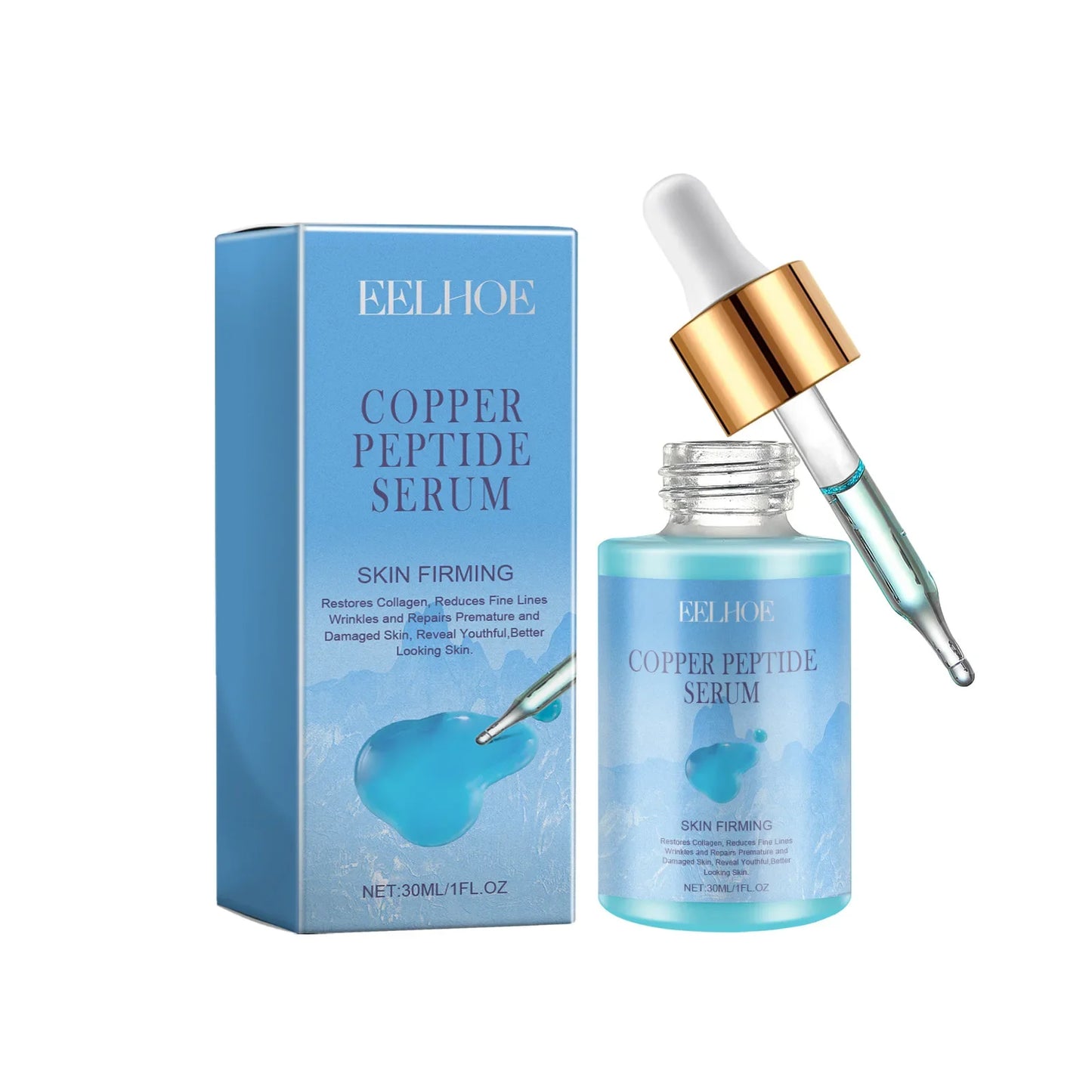 Copper Peptide Anti-Aging Serum Anti-Wrinkle Improve Smoothing Repair Instant Wrinkle Fade Fine Lines Korean Skincare Cosmetics
