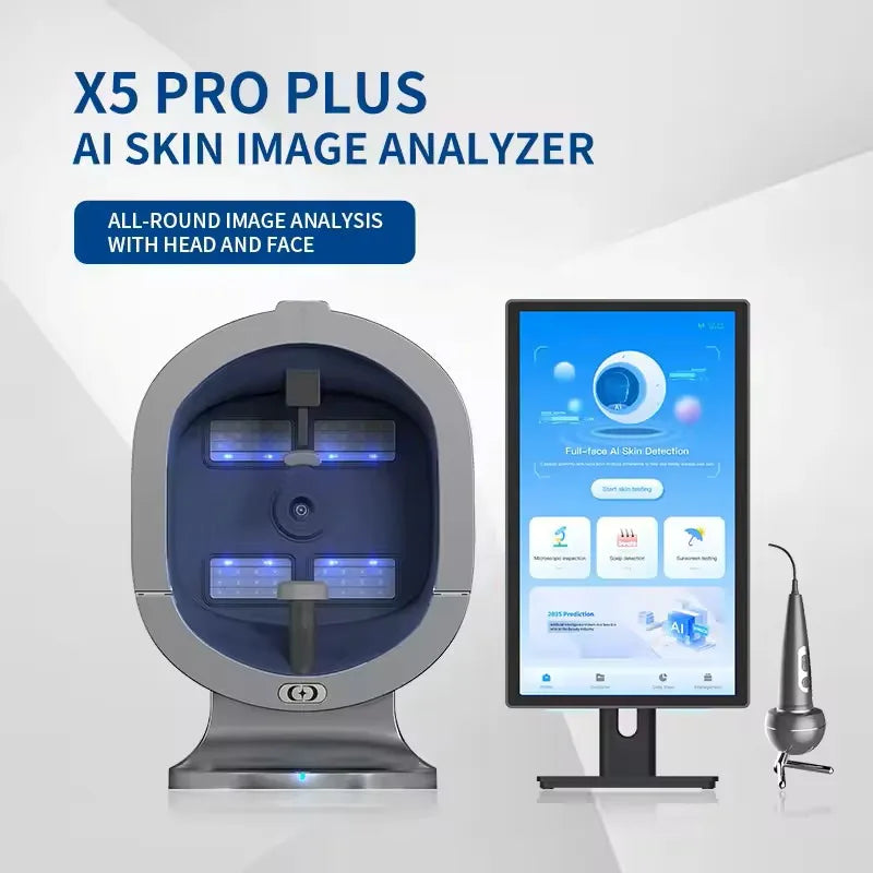 New Professional 3D Facial X5 Camera Scanner UV Skin and Hair Analysis Measuring Machine Digital Facial Scanner Skin Analyzer.