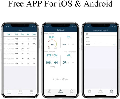 Multifunction Wireless Arm 24hours Blood Pressure Monitor With Blood Oxygen Holter+Adult,Child Free APP Software