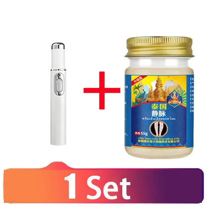 Blue light therapy for varicose veins in the legs, leg care tools