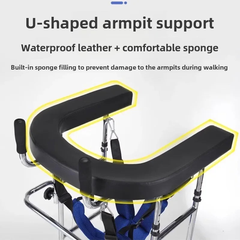 Rehabilitation Arm Training Crutches Walkers, Disabled Mobility Aids Chair,Four-Legged Armrest Frame, Training Walker for Adults