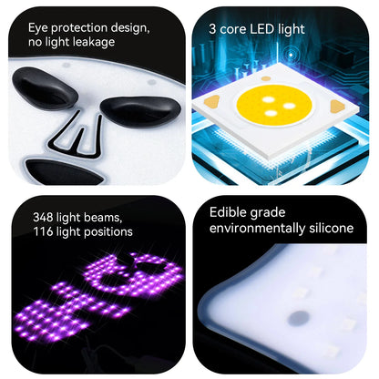 Hello Face Rechargeable Red Light Therapy Mask for Face & Neck  Infrared LED Mask Skincare Device for Glowing Skin