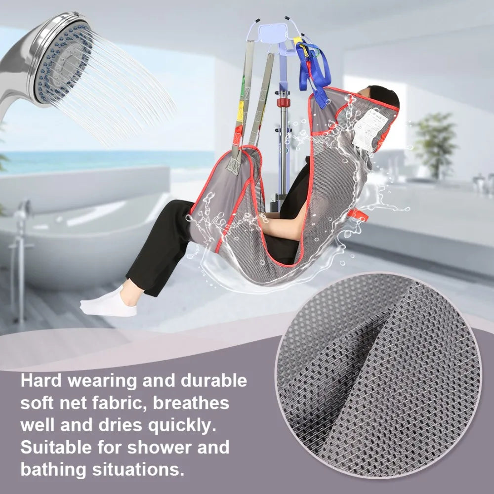 Ehucon Universal Full Body Patient Lift Sling Medical Hoist Sling for Bed Positioning Assist and Transfer Disabled