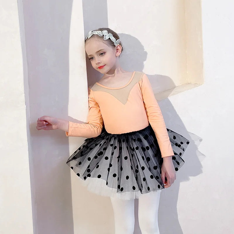 Dance Wear Stage Ballet Dress Tutu Girl Skirts Children's Clothing Kids Clothes Costumes Cute Baby Summer Casual Elegant Set