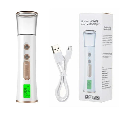 Nano Facial Steamer Cleaning Pores Water SPA Moisturizing Hydrating Face Sprayer USB Portable Hydrating Nanometer Mist Nebulizer