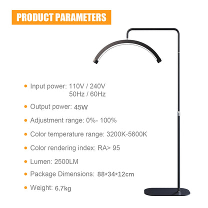 Fosoto FT-Y9 Half-moon Lamp Fill Light Photography Lamp LED Light Lash Light With Rhinestones For Beauty Eyelash Tattoo Makeup