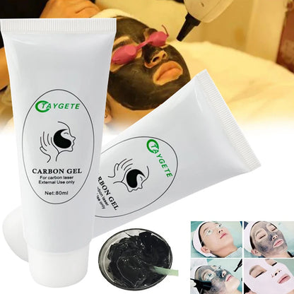 2/5Pcs Black Gel Mask For ND YAG Laser Skin Peeling Carbon Cream Whitening Facial Rejuvenation Moisturizing Peel Deep Cleaning