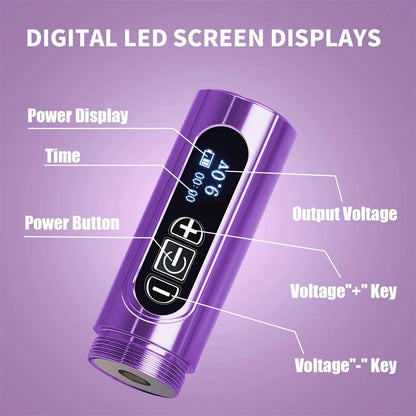 New 2pc Battery Tattoo Pen Wireless Power Tattoo Machine Professional Pen Tattoo Machine  Makeup For Professionals And Beginners