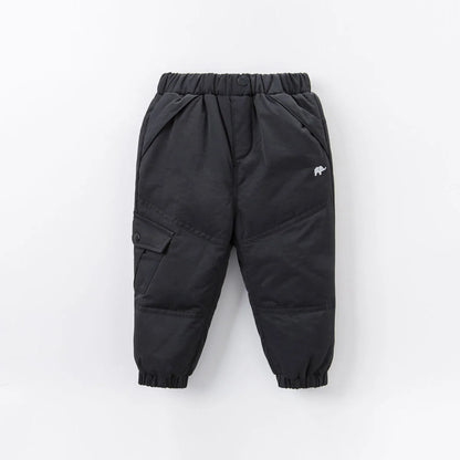 Dave Bella Children's Pants Winter Boys Girls Thicken Warmth White Duck Down Pants Baby Trendy Sports Leisure Trousers DB6434-B