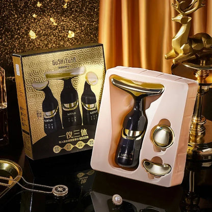 3 In 1 Microcurrent Face Massager Neck Facial Eye Lifting Massage Microcurrent Skin Rejuvenation Anti Aging Wrinkle Skin Care