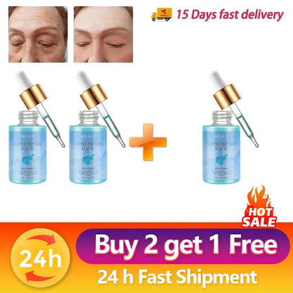 Copper Peptide Anti-Aging Serum Anti-Wrinkle Improve Smoothing Repair Instant Wrinkle Fade Fine Lines Korean Skincare Cosmetics