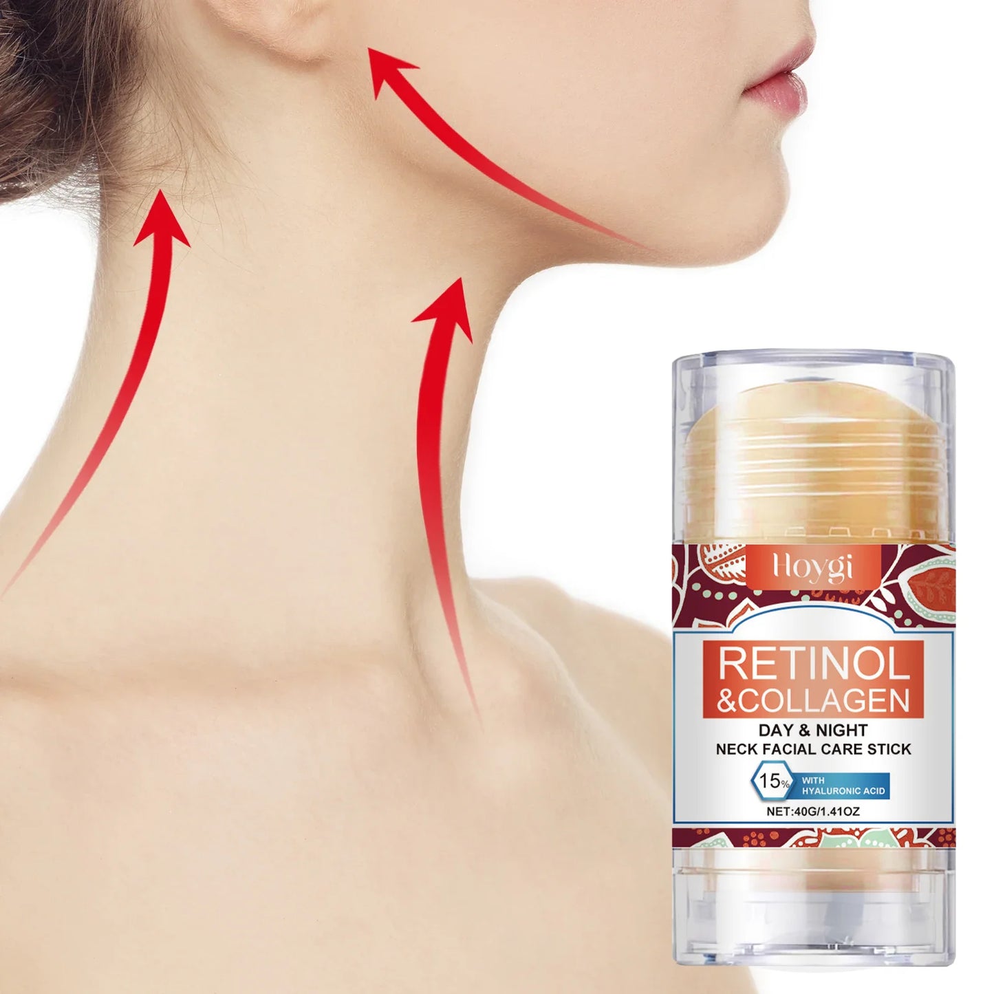 Retinol & Collagen Neck Cream - 40g | Firming, Moisturizing & Lifting | Hyaluronic Acid for All Skin Types