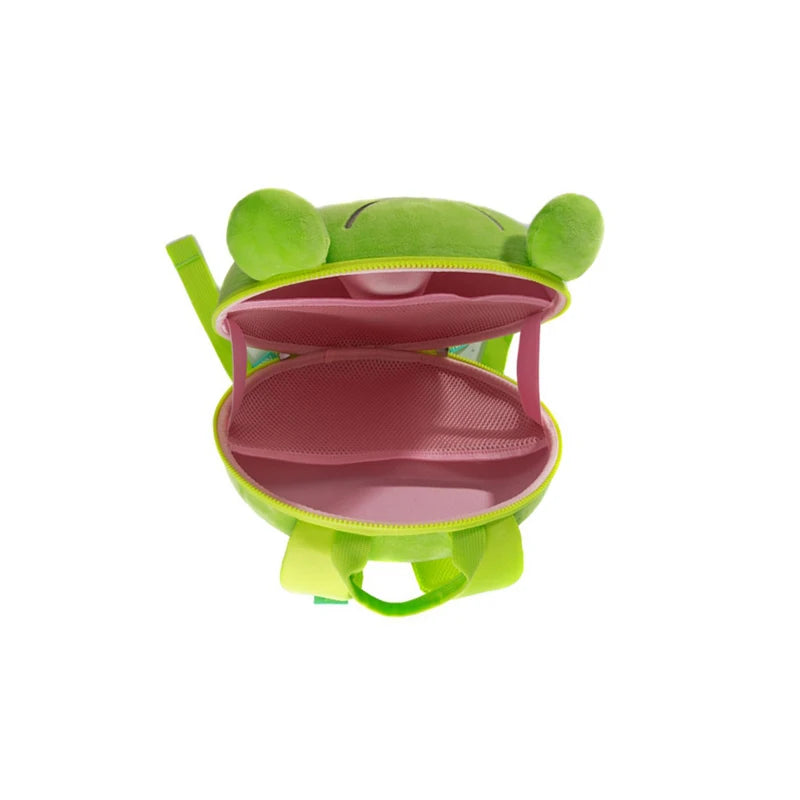 Children's Boys Girls Backpack Animal Plush Frog Cute Schoolbag Lightweight and Comfortable  Bag For Kindergarten Mother Kids