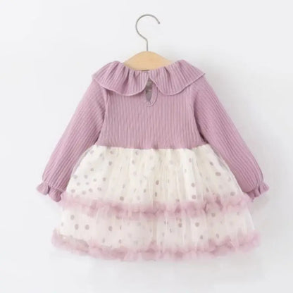 Baby Girls' Dress Toddler Clothes Children's Casual Long Sleeve Birthday Princess Dresses for Girls Clothing 0-3 Years Old