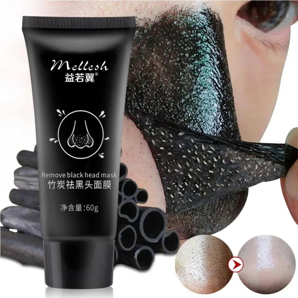 Bamboo Charcoal Facial Mask Blackhead Removing Facial Mask 60g Dirt Removing Cleaning Pore Layer Cleaning Skin Care Facial Mask