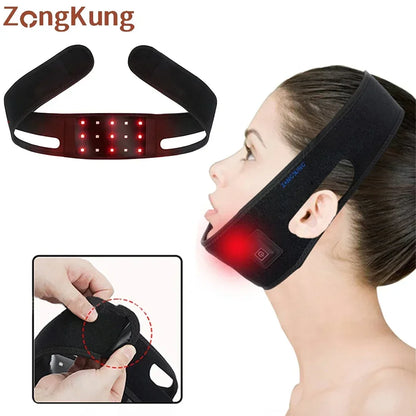 LED Red Light Therapy Belt 660&850 nm  Facial Neck Massager Lift Chin Laser Lipo Near Infrared Skincare Beauty Tool Fashion Pad