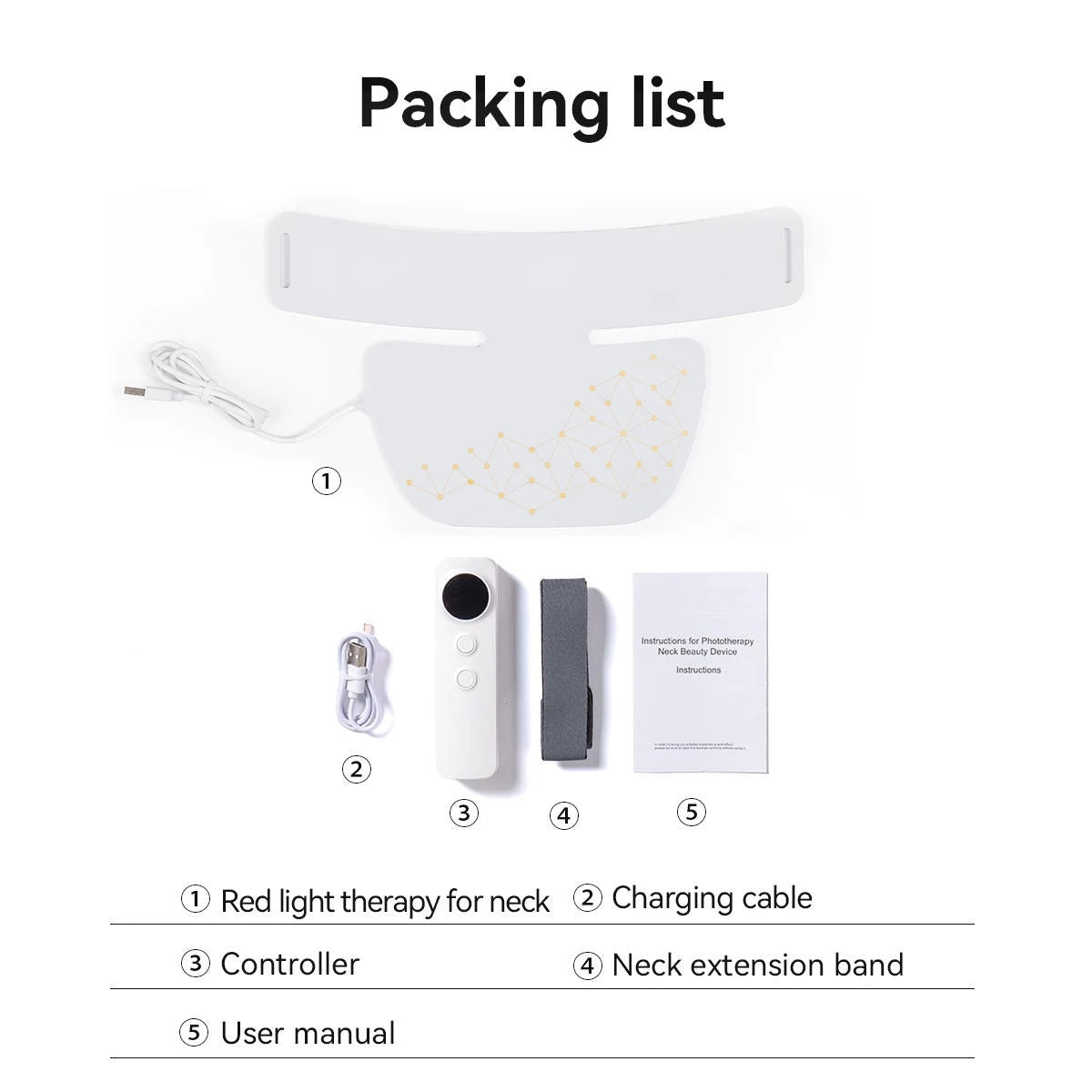 Hello Face Rechargeable Red Light Therapy Mask for Face & Neck  Infrared LED Mask Skincare Device for Glowing Skin