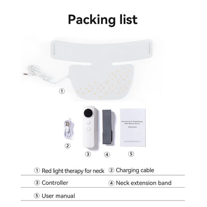 Hello Face Rechargeable Red Light Therapy Mask for Face & Neck  Infrared LED Mask Skincare Device for Glowing Skin