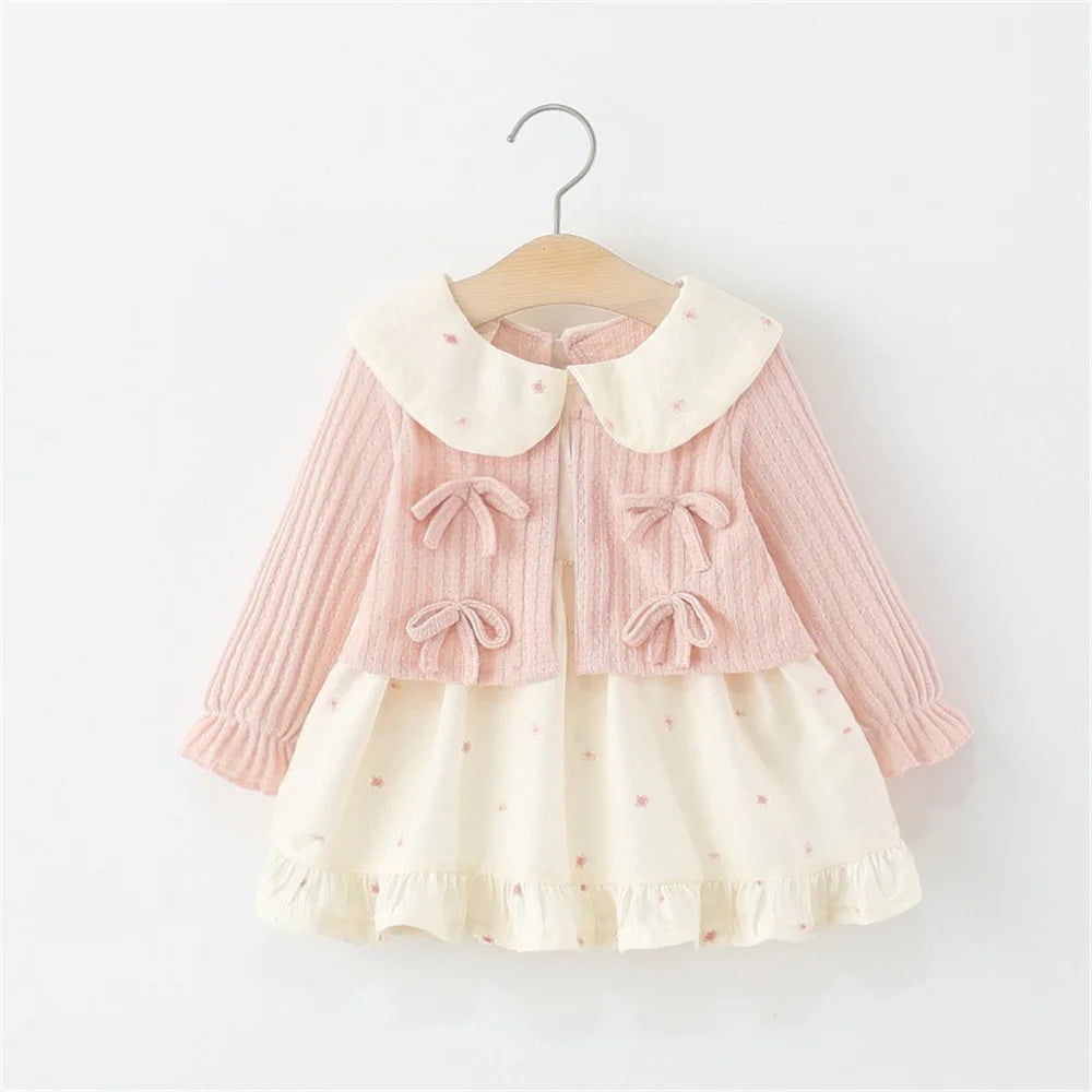 Newborn Baby Girl Dress Toddler Clothes Spring Autumn Kids Girls Long Sleeve Princess 1st Birthday Dresses Infant Clothing