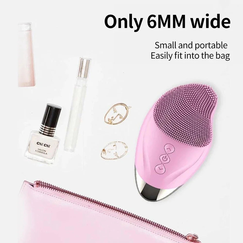 Rechargeable Silicone Facial Cleansing Brush Eye Massage Tool Face Cleaner Deep Cleaning Pore Skin Health Care Device Waterproof