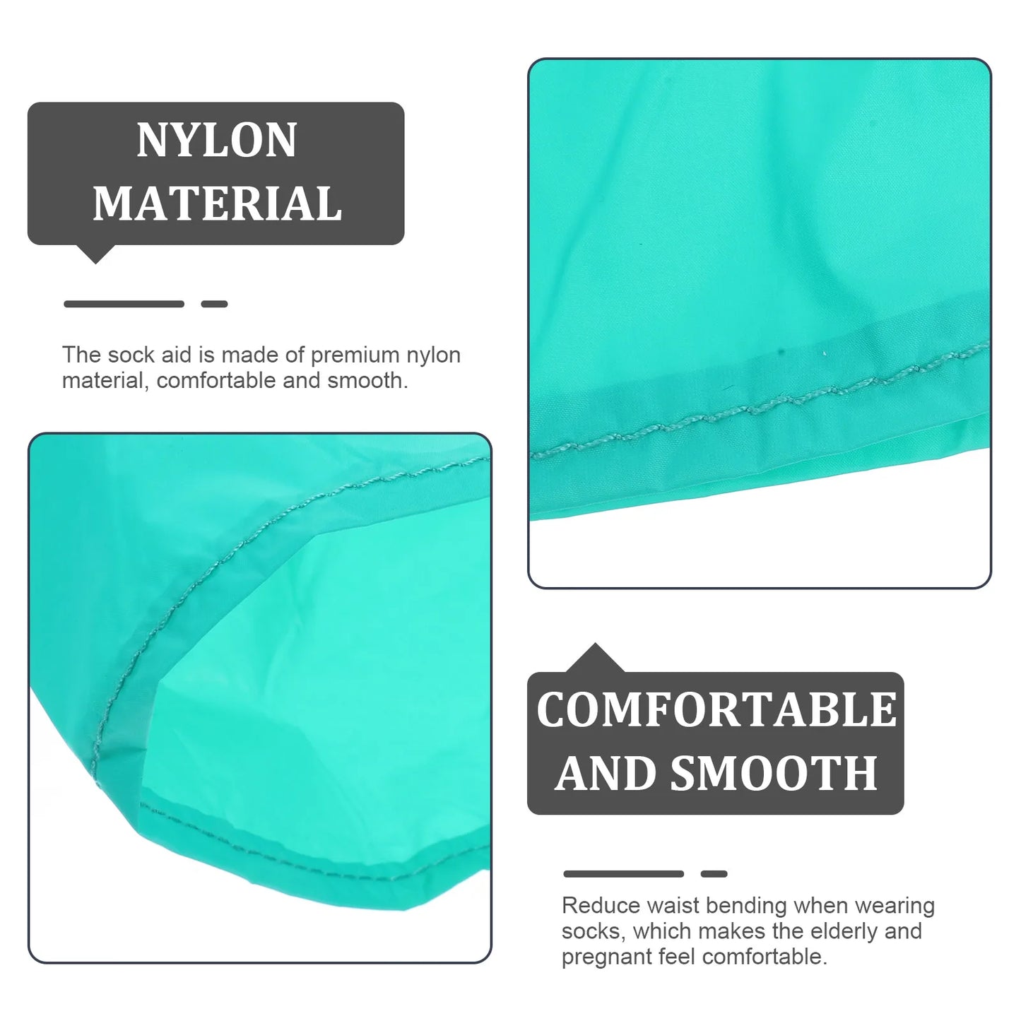 Sock Aid for Elderly Nylon Cloth Sock Putting Assist Device Help Wear Socks Easily Foldable Stocking Applicator