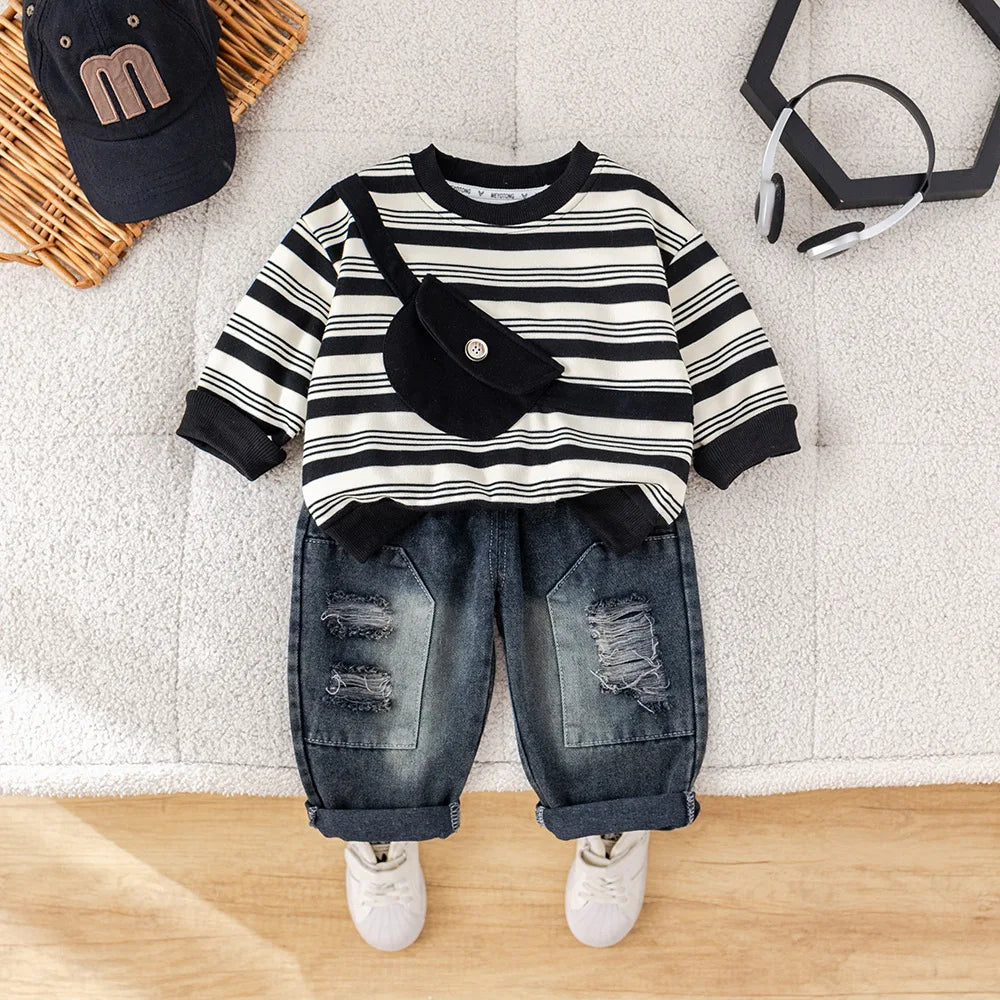 Toddler Baby Boys Clothes Autumn Children Casual Long sleeved T-Shirt +Pants 2Pcs Kids Suits Infant Boy Clothing Set Outfit