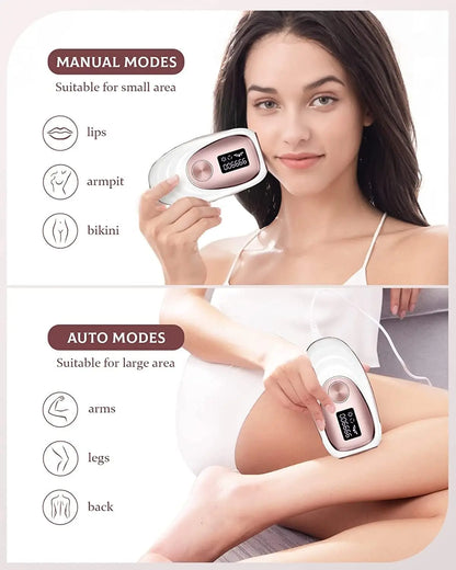 Laser Hair Removal IPL 999900 flashes with Ice-Cooling for Painless & Long-Lasting Result Safe At-Home 18.5J Hair Remover Device
