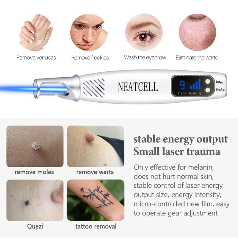 Picosecond Laser Pointer for Mole Removal Dark Spot Removal Pen tattoo Acne Skin Pigment Portable Removal Machine Beauty