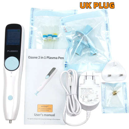 Plamax Ozone Professional Plasma Fibroblast Pen Sterilize Acen Skin Tag Auto Remover Skin Eyelid Lift Beauty Tool Tip