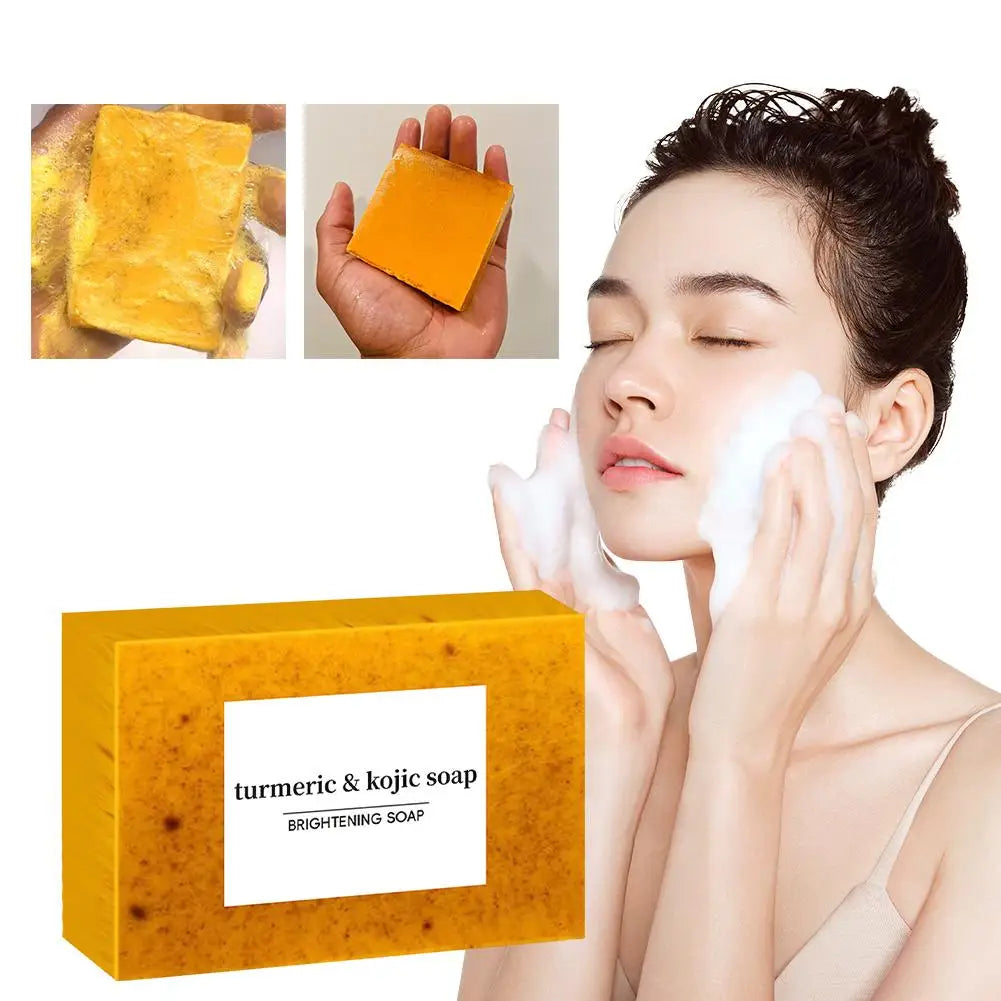 Turmeric Kojic Acid Soap Facial Cleaning Lemon Soap Moisturizing Turmeric Soap  Cleaning Soap For Face Body Skin Care