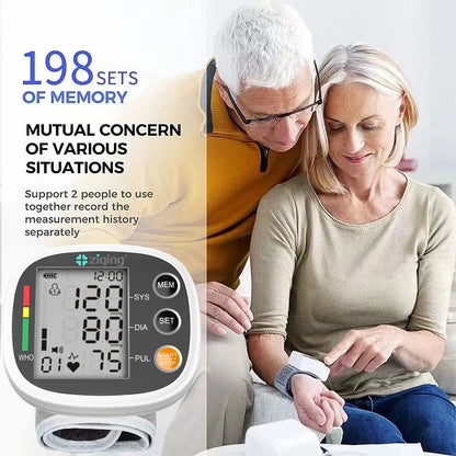 Rechargeable Portable Sphygmomanometer Medical Digital Wrist Blood Pressure Monitor Pulse Heart Rate Monitor Tonometer тонометр