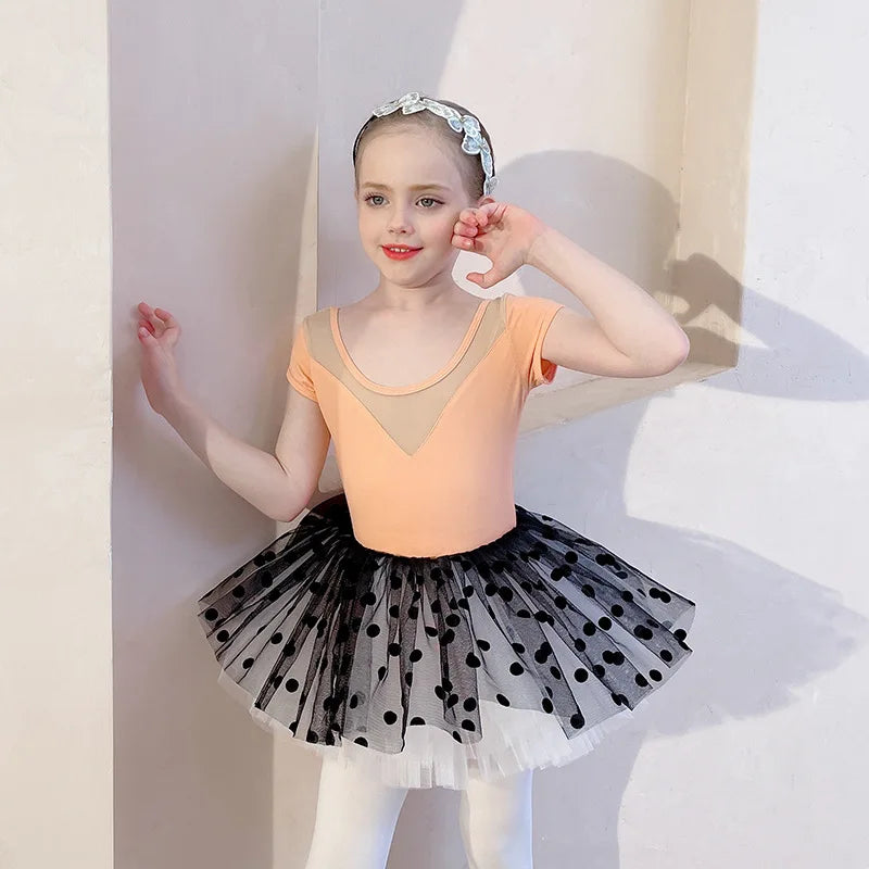Dance Wear Stage Ballet Dress Tutu Girl Skirts Children's Clothing Kids Clothes Costumes Cute Baby Summer Casual Elegant Set