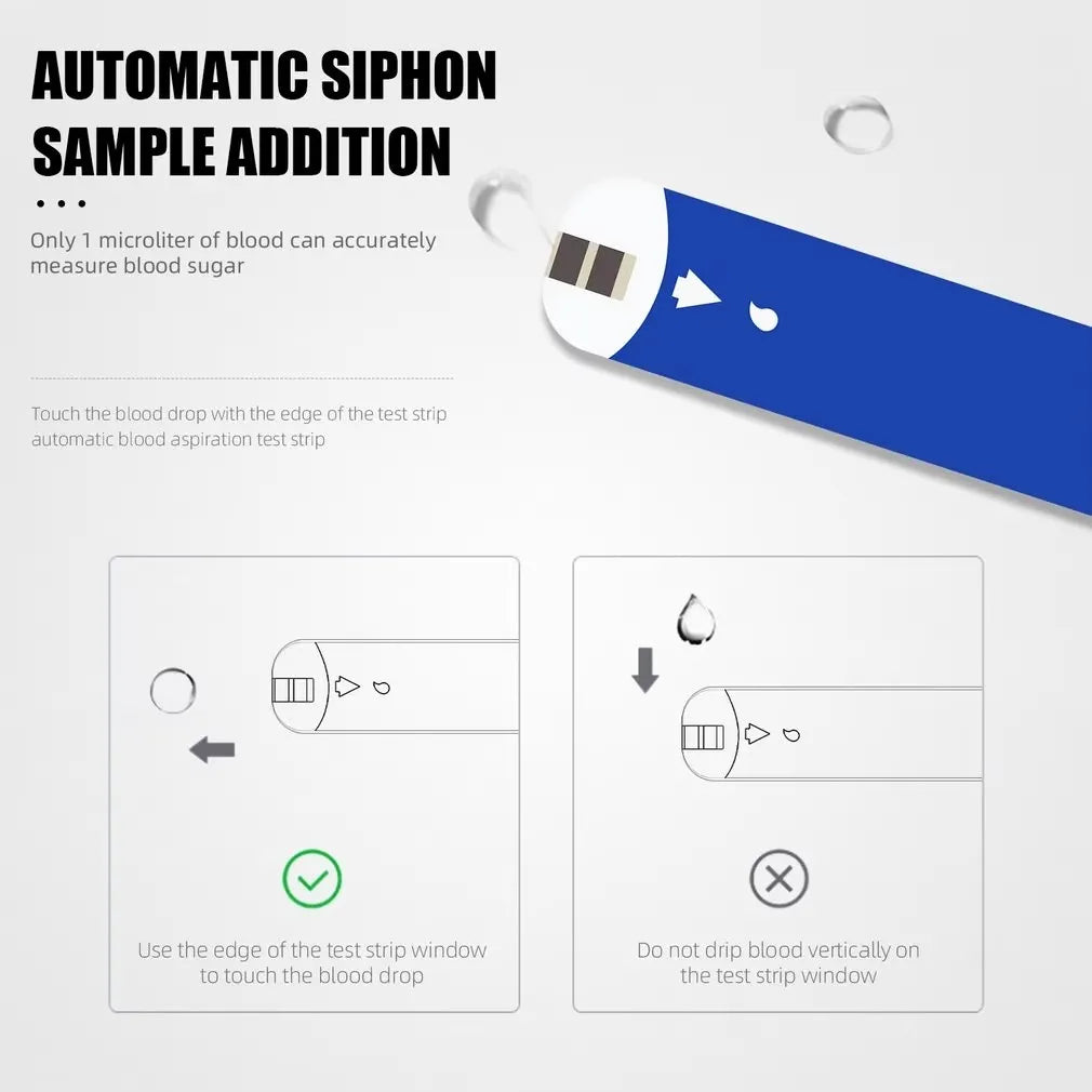 50Pcs Blood Glucose Test Strips/Lancets For G-425-3/G-425-2/G-425-1/G-427B Glucosemeter Blood Sugar Testing Papers Blood Collect
