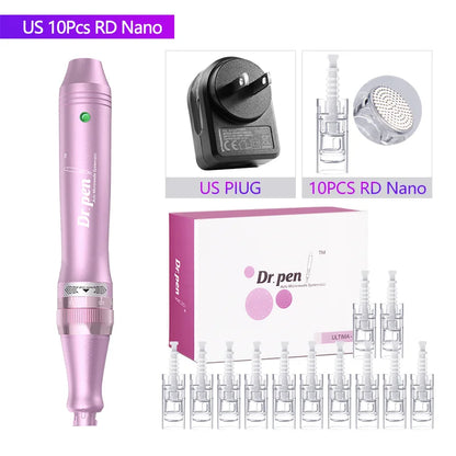 Authentic Dr. Pen Ultima M7 10 Pcs Needles Multi-function Facial Mesotherapy Micro Skin Wireless Electric Derma Beauty Device