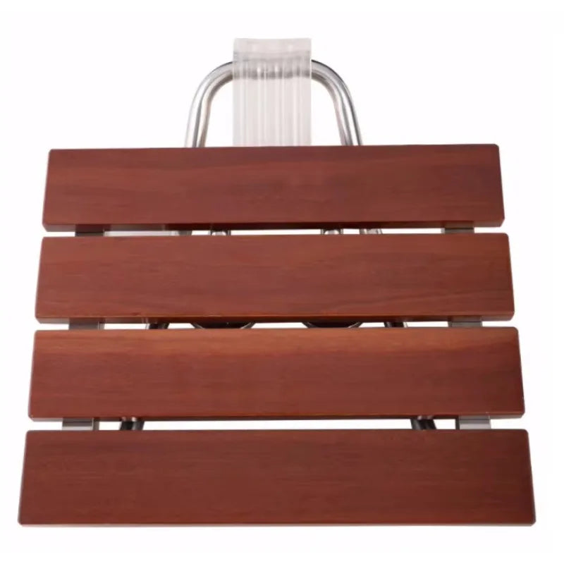 Wall Mounted Folding Wooden Teak Shower Bench Seat for Disabled Elderly Shower Chair