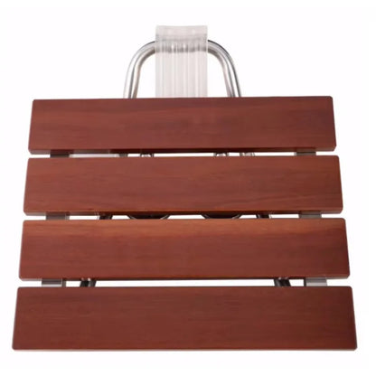 Wall Mounted Folding Wooden Teak Shower Bench Seat for Disabled Elderly Shower Chair