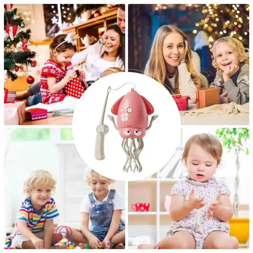 Children's Electric Octopus  Glow Dancing Octopus Toys Cartoon Interactive Development Moving Education Toddler Toy Gift