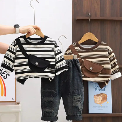 Toddler Baby Boys Clothes Autumn Children Casual Long sleeved T-Shirt +Pants 2Pcs Kids Suits Infant Boy Clothing Set Outfit