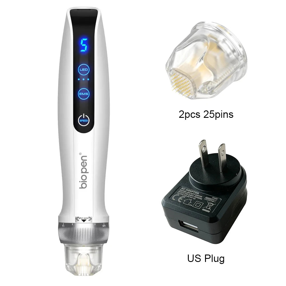 Best Derma Pen Bio Pen Q2 Wireless EMS Microneedling Derma Stamp With LED Light Therapy For Skin Care And Hair Regrowth