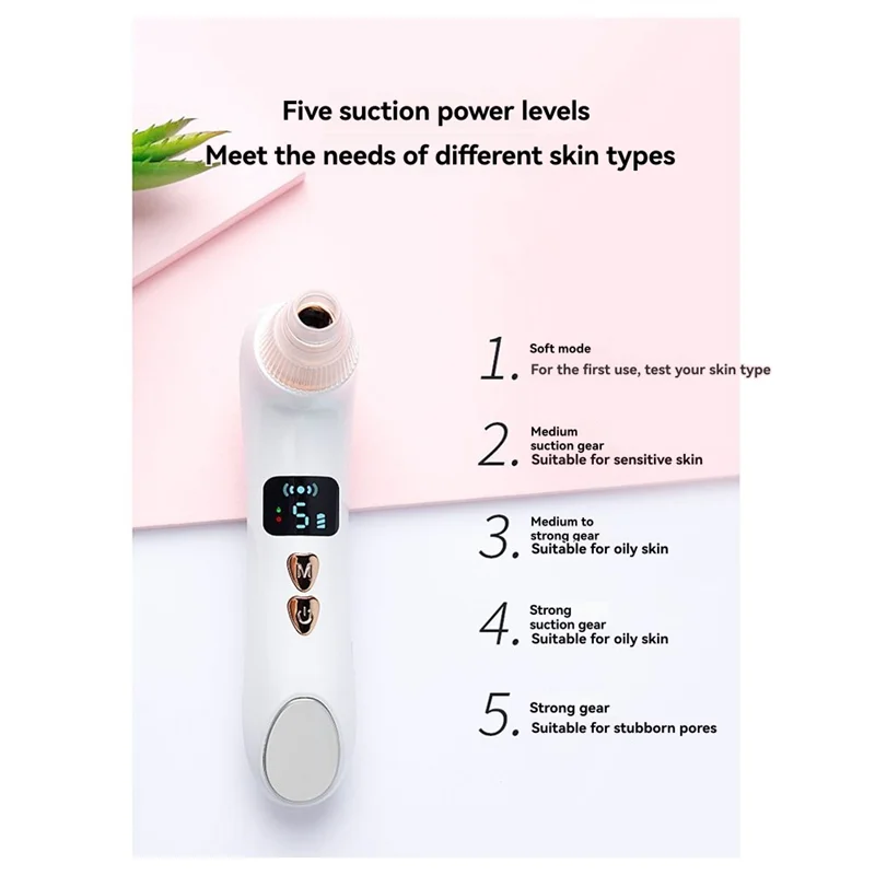 【A04R】Blackhead Sucker Deep Clean Machine Heating Type Acne Remover Blackheads Heated Face