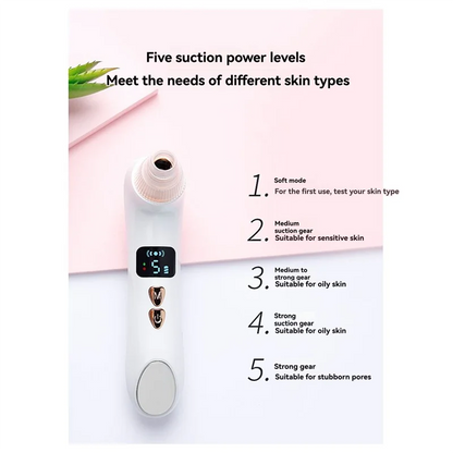 【A04R】Blackhead Sucker Deep Clean Machine Heating Type Acne Remover Blackheads Heated Face