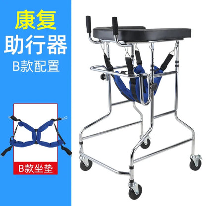 Rehabilitation Arm Training Crutches Walkers, Disabled Mobility Aids Chair,Four-Legged Armrest Frame, Training Walker for Adults