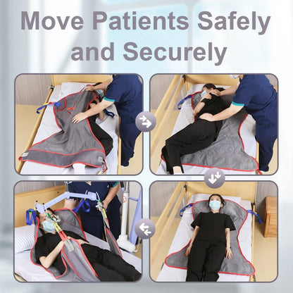 Ehucon Universal Full Body Patient Lift Sling Medical Hoist Sling for Bed Positioning Assist and Transfer Disabled