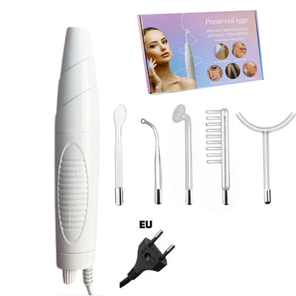 Professional Beauty Home Use Equipment 5 in 1 Darsonval Kit Handheld High Frequency Facial Skin Therapy Wand
