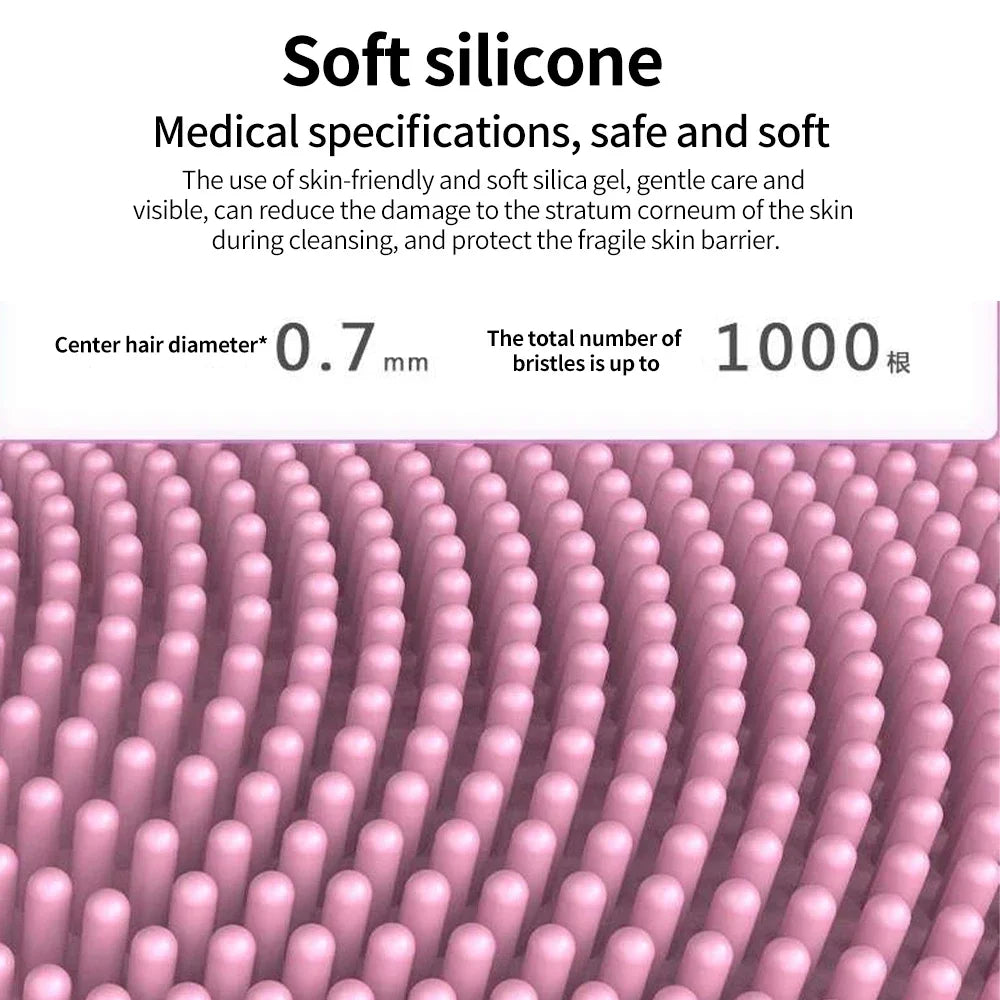 Rechargeable Silicone Facial Cleansing Brush Eye Massage Tool Face Cleaner Deep Cleaning Pore Skin Health Care Device Waterproof