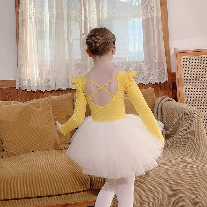 Dance Wear Stage Ballet Dress Tutu Girl Skirts Children's Clothing Kids Clothes Costumes Cute Baby Summer Casual Elegant Set