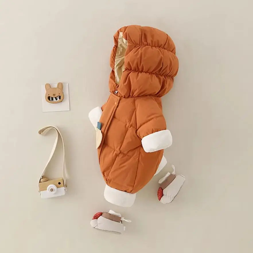 Newborn Jumpsuit Winter Baby Clothes Infant Clothing Girls Jumpsuit for Boys Warm Hooded Romper Toddler Clothes 0-18 Month